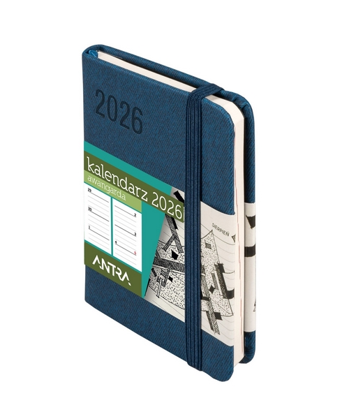 Kalendarz książkowy A7 TDW Awangarda granatowy Antra